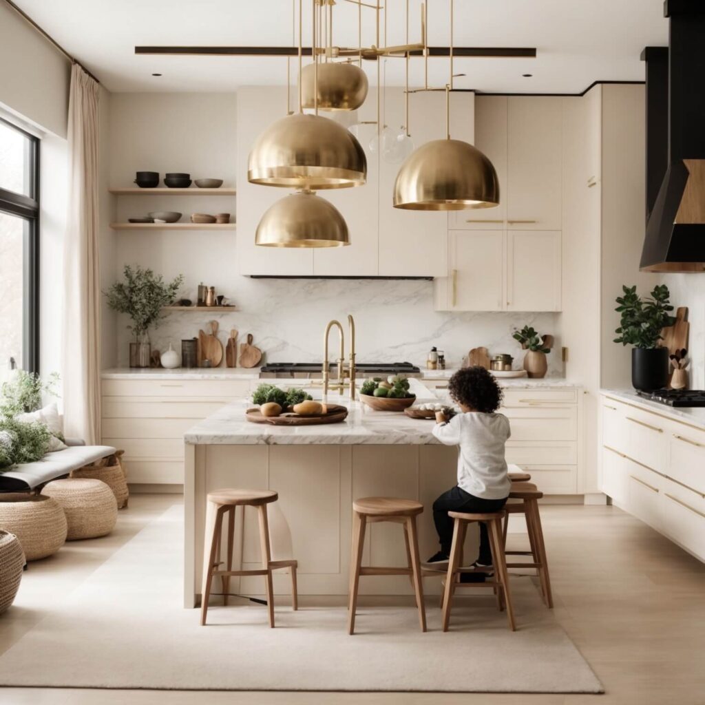 Family friendly kitchen design in Montreal